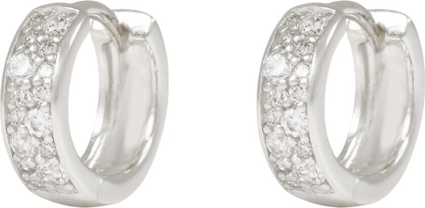 Nisi Stone Hoop Earring Silver 8mm