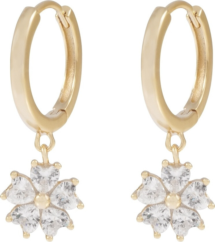 Nisi Flower Pendant Earring Gold Onesize