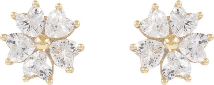 Nisi Flower Earring Gold/Clear Onesize