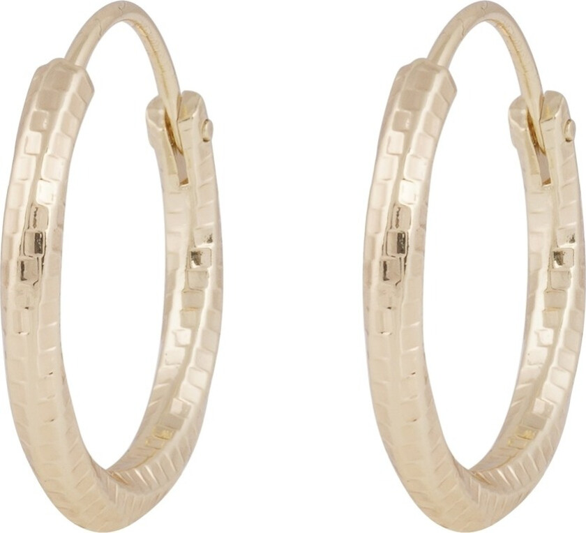 Honey Sparkling Hoop Earring Gold 18mm