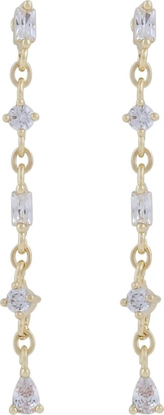 Envy Chain Earring Gold/Clear Onesize