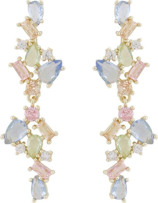 Envy Big Pendant Earring Gold/Light Mix Onesize