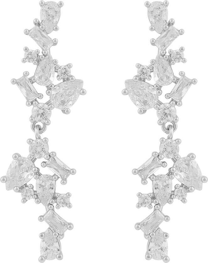 Envy Big Pendant Earring Silver/Clear Onesize