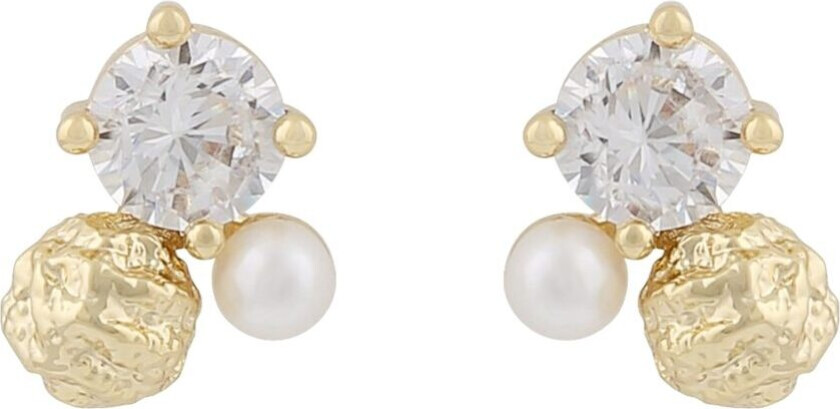 Brittany Small Earring Gold/Clear Onesize