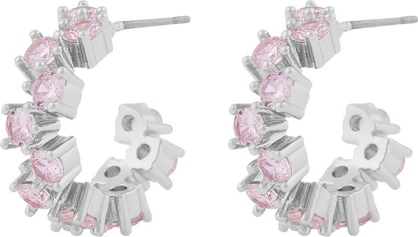 Envy Small Oval Earring Silver/Pink Onesize