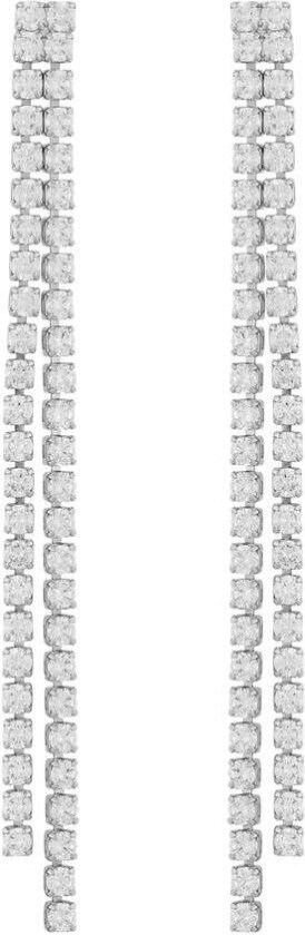 Siri Stone Tassle Earring Silver Onesize