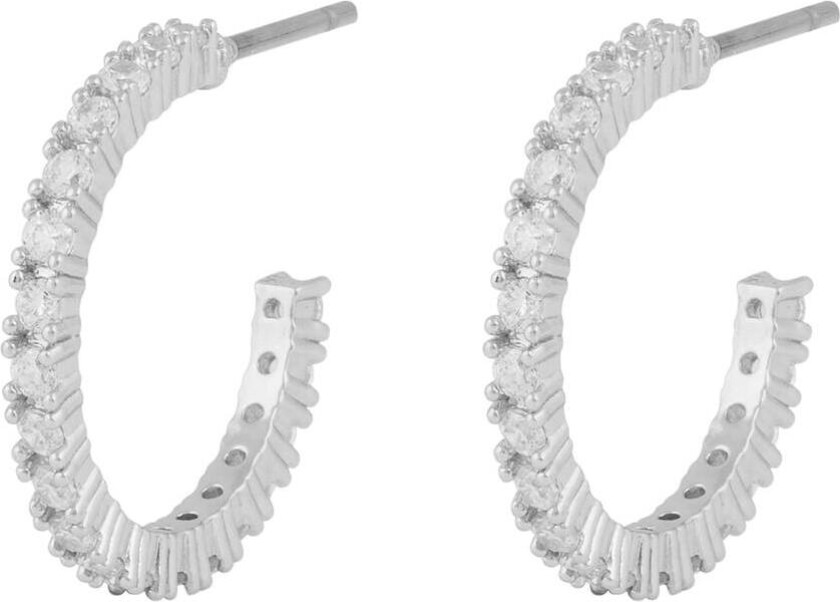 Envy Thin Oval Earring Silver/Clear Onesize