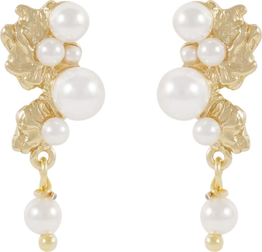 Line Earring Gold/White Onesize