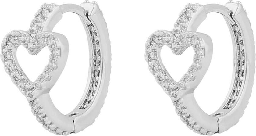 Nisi Heart Hoop Earring Silver Onesize