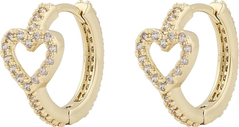 Nisi Heart Hoop Earring Gold Onesize