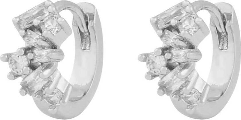 Envy Small Irregular Earring Silver/Clear Onesize