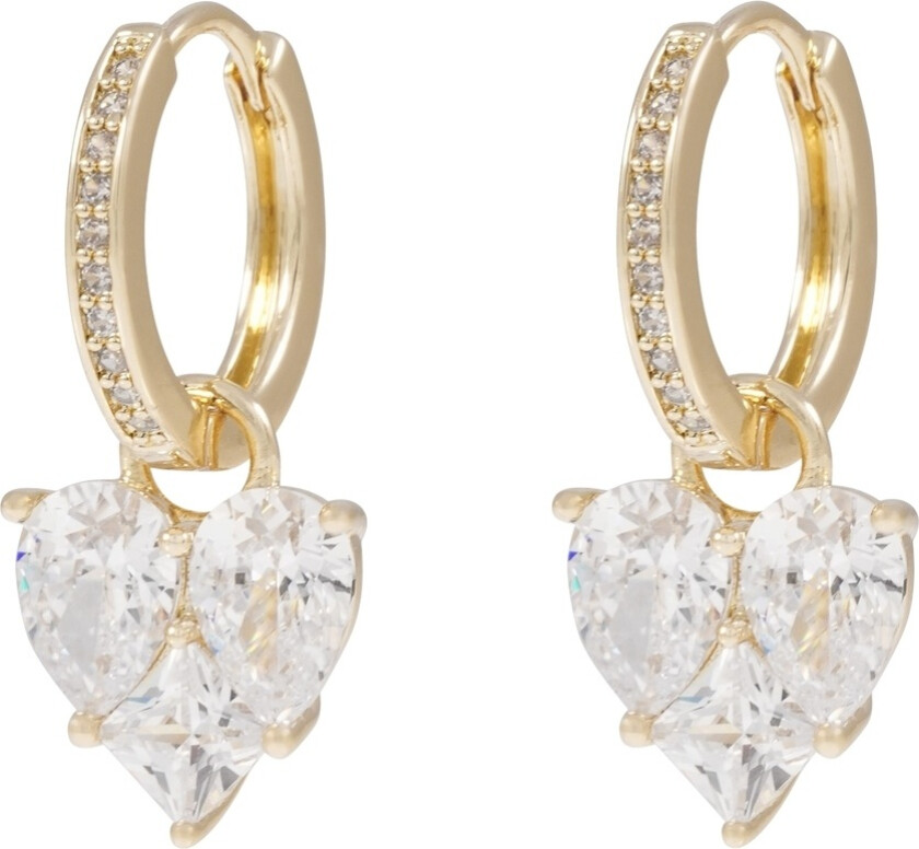 Cicce Heart Pendant Earring Gold Onesize