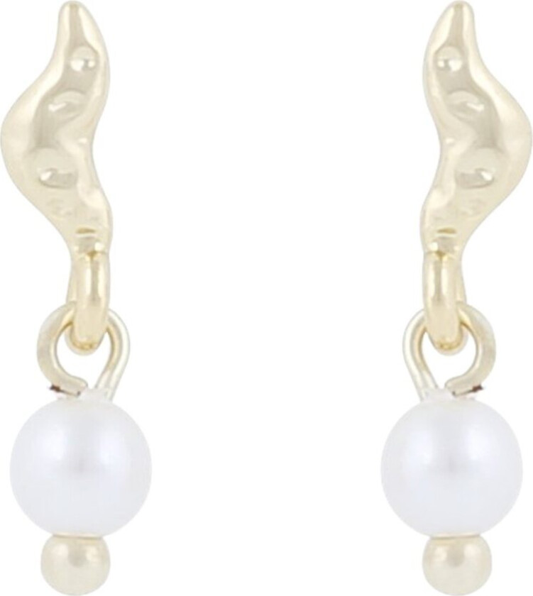 Line Mini Earring Gold/White Onesize
