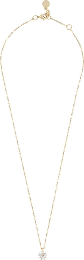 Nisi Flower Pendant Necklace Gold/Clear 40cm