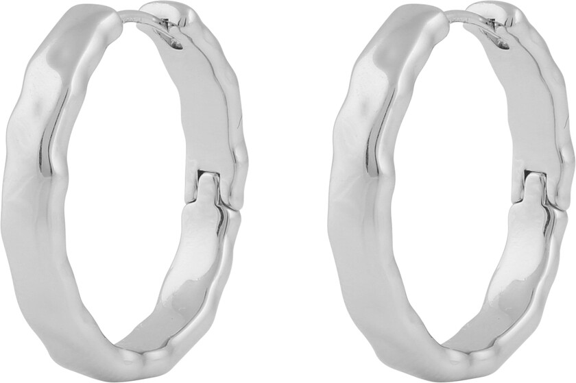 Domino Hoop Earring Silver 20mm