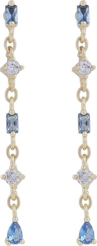 Envy Chain Earring Gold/Light Blue