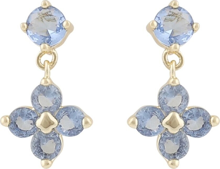Envy Small Pendant Earring Gold/Light Blue Onesize