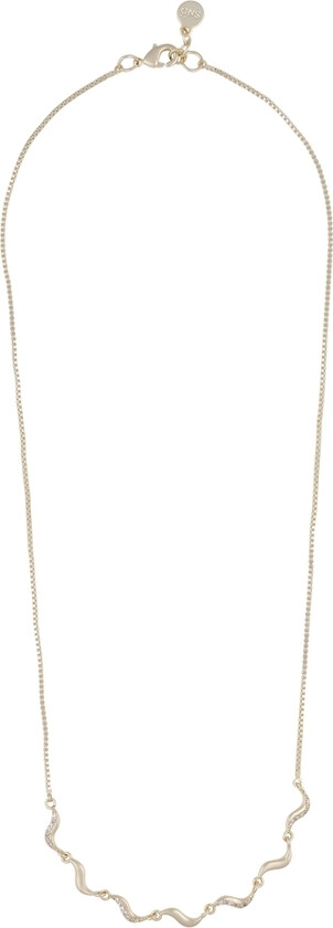 Line Necklace Gold/Clear 42cm