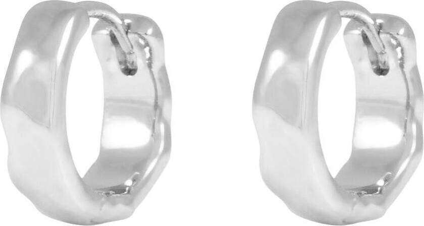Domino Hoop Earring Silver 15mm
