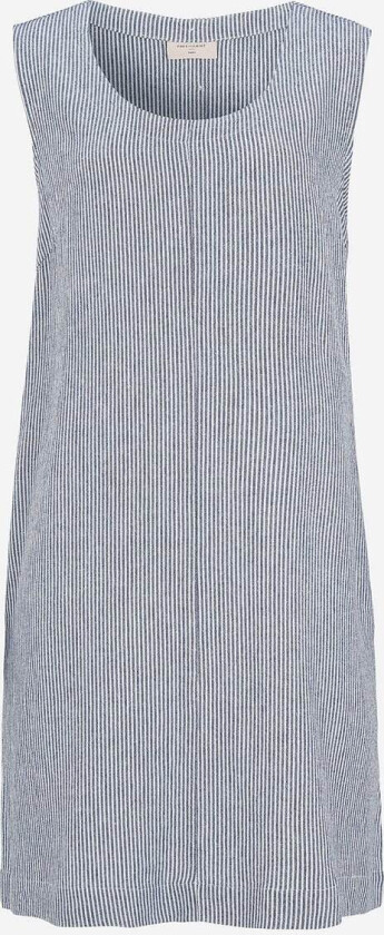 Kjole med garnfargede striper