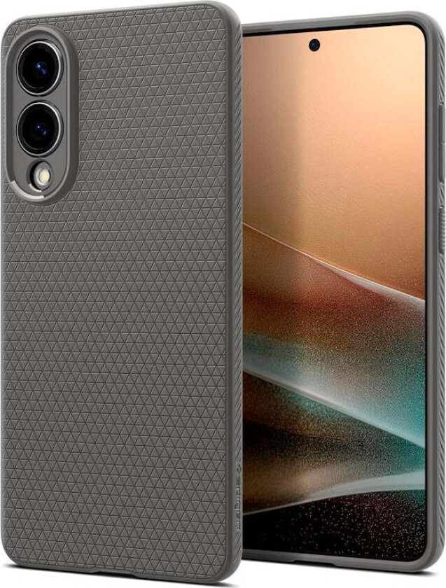 Samsung Galaxy S25 Edge Spigen Liquid Air - Fleksibelt Plast Deksel - Grå
