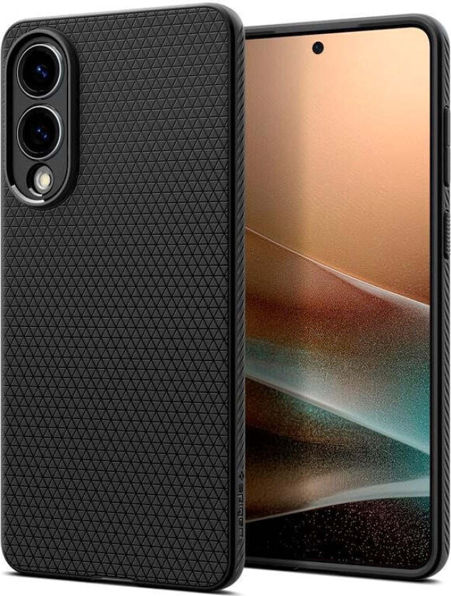 Samsung Galaxy S25 Edge Spigen Liquid Air - Fleksibelt Plast Deksel - Svart