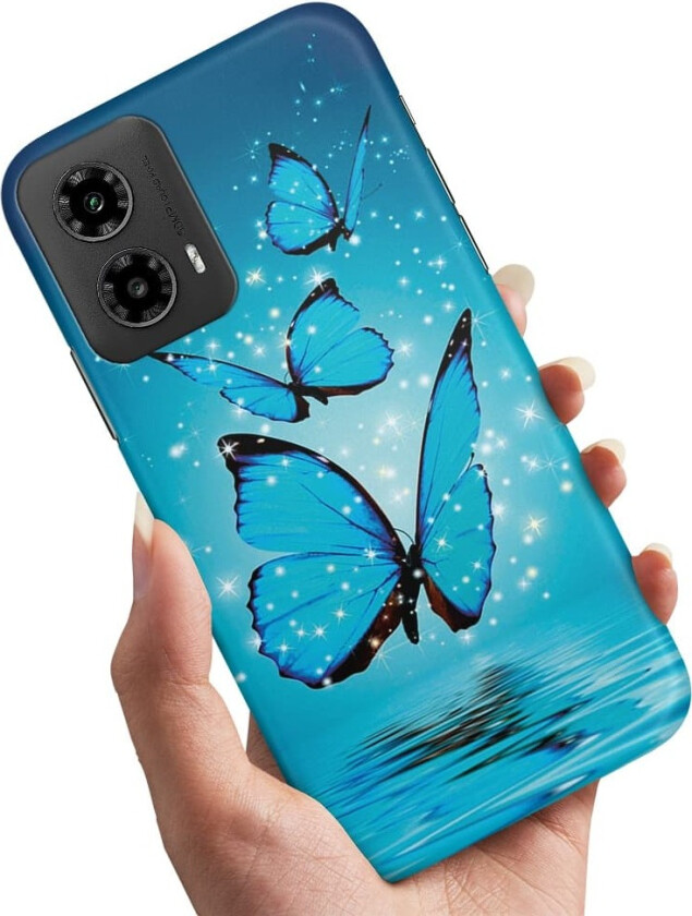 Motorola Moto G34 5G - Deksel/Mobildeksel Glitrende Sommerfugler