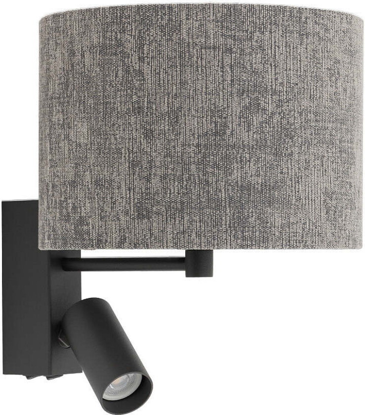 Santana vegglampe - Svart / Grå