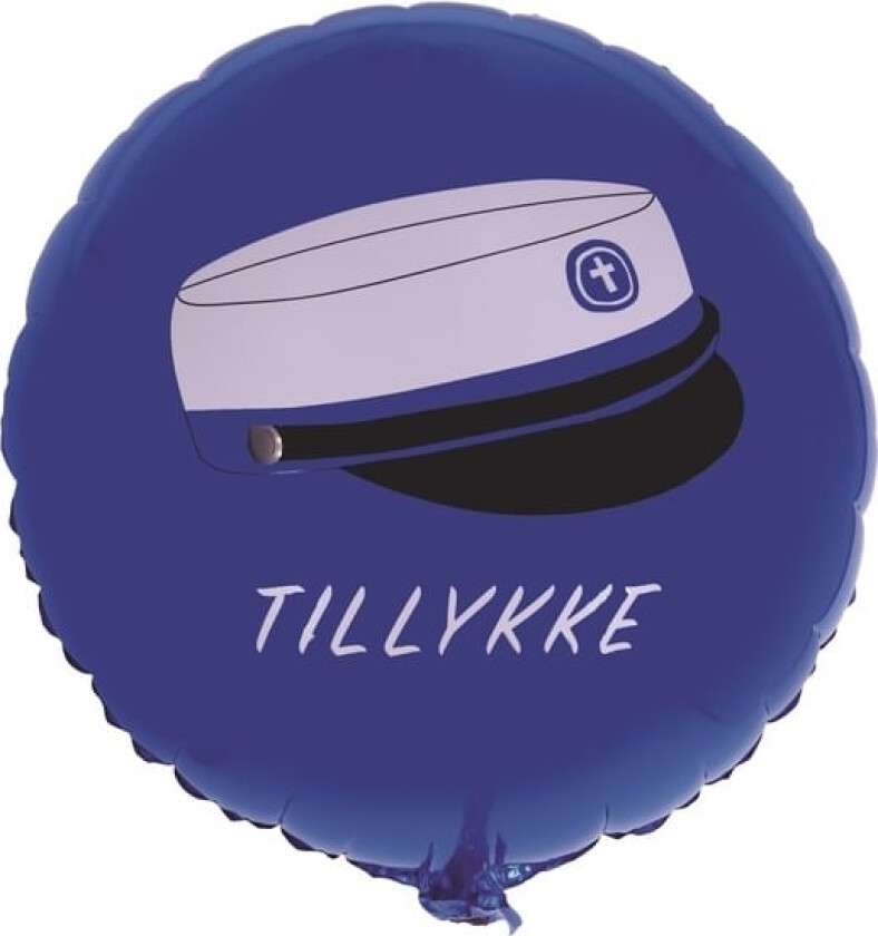 Blå Folieballon Med Studenterhue