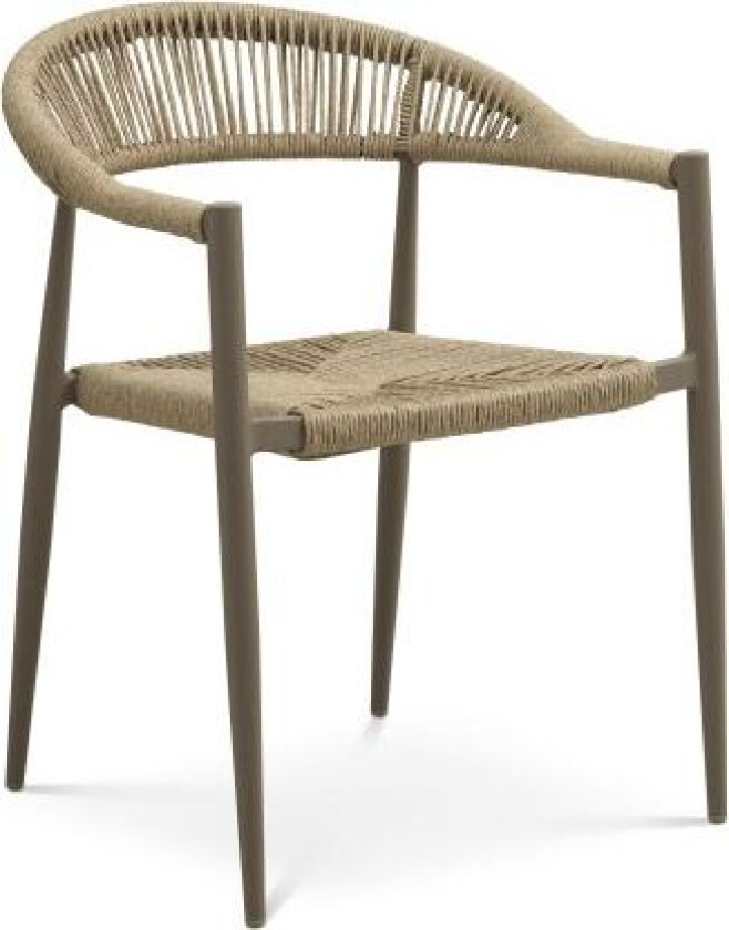 Trinidad hagestol, med armlener - rotting og steingrå aluminium