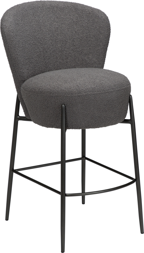 DAN-FORM ORBIT Bordkrakk Stein RPES bouclé m. antikke ben i tinn