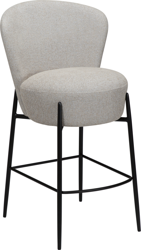 DAN-FORM ORBIT Bordkrakk Kasjmir boucléstoff med svarte metallben