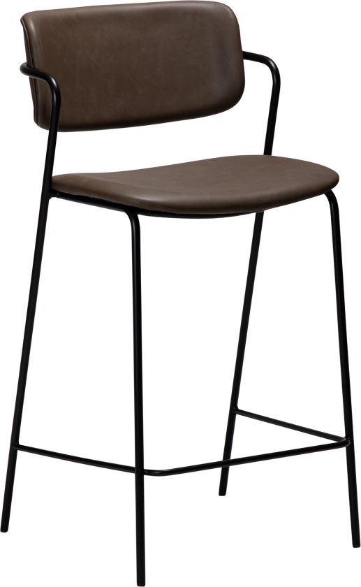 DAN-FORM ZED Bordkrakk Major brunt kunstskinn med svarte metallben