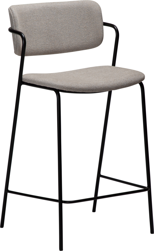 DAN-FORM ZED Bordkrakk Kasjmir boucléstoff med svarte metallben