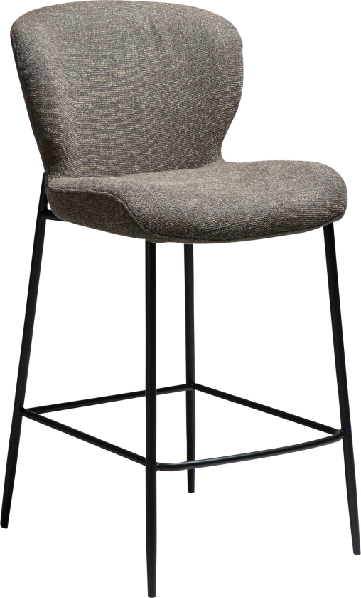 DAN-FORM GLORY Bordkrakk Major brunt boucléstoff med svarte metallben