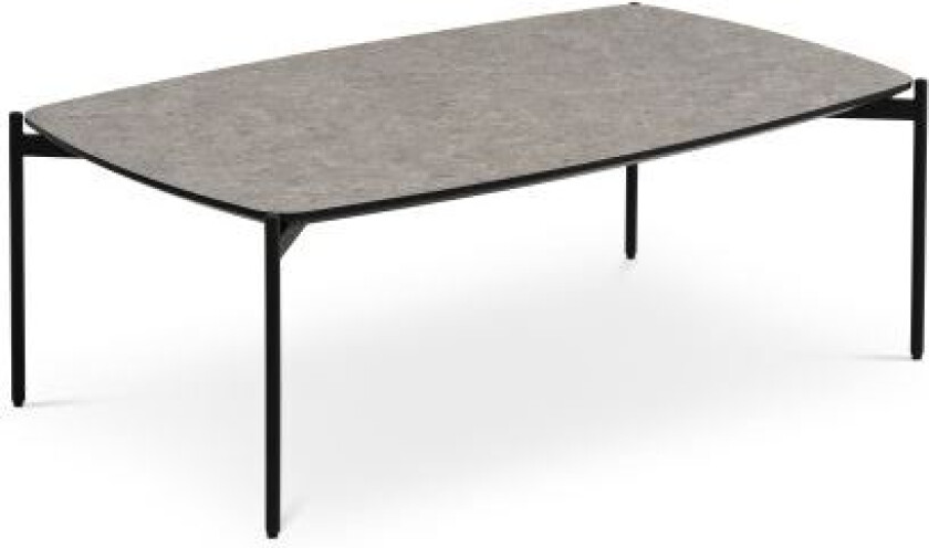 Malta salongbord, rektangulært - beige terrazzo HPL og svart metall (120x70xH:42)