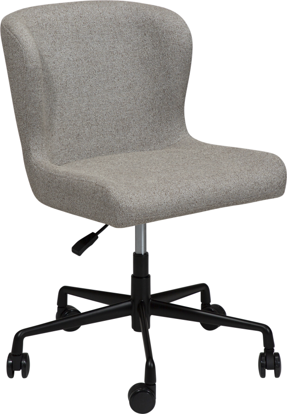 DAN-FORM GLAM kontorstol Pebble earth bouclé med svart kontorunderstell