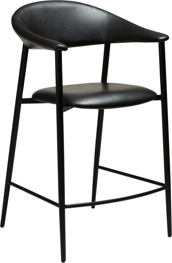 DAN-FORM ROVER Bordkrakk Vintage svart kunstskinn med svarte ben