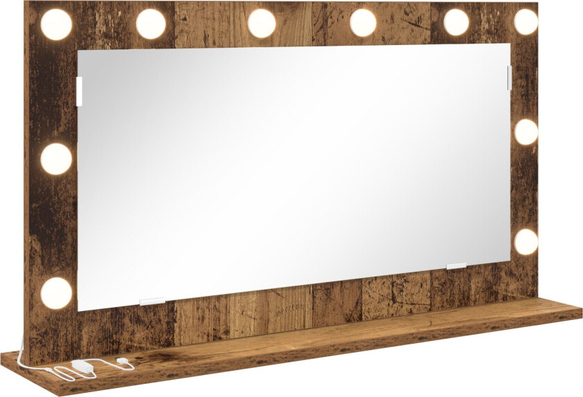 Sminkespeil Gammelt Tre Tre, Glass 80 x 45 x 18 cm Speil