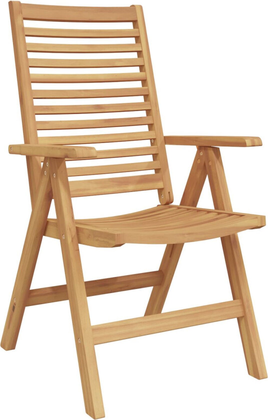 Hage Stoler Sammenleggbar 8 pcs Solid Tre Teak, Hage Stoler 2 pcs Solid Tre Teak