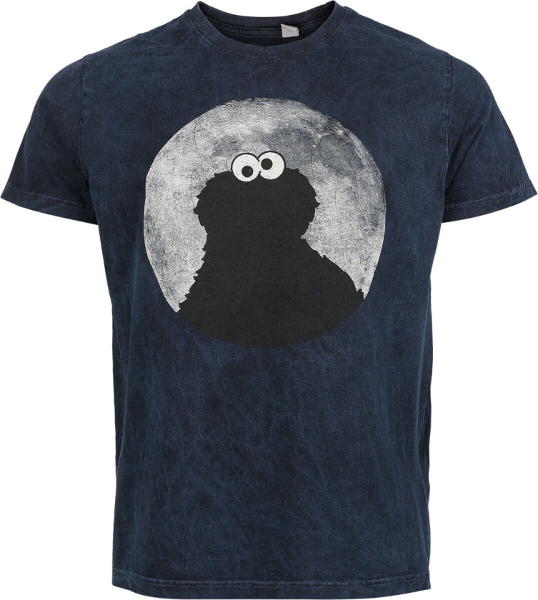 T-skjorte - Cookie Monster - Moonlight n - S til 4XL - Herrer - blå