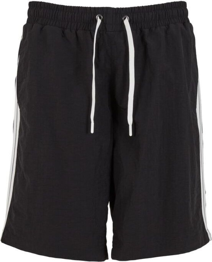 Badeshorts - Board Shorts med Patchede Striper - S til XXL - Herrer - svart