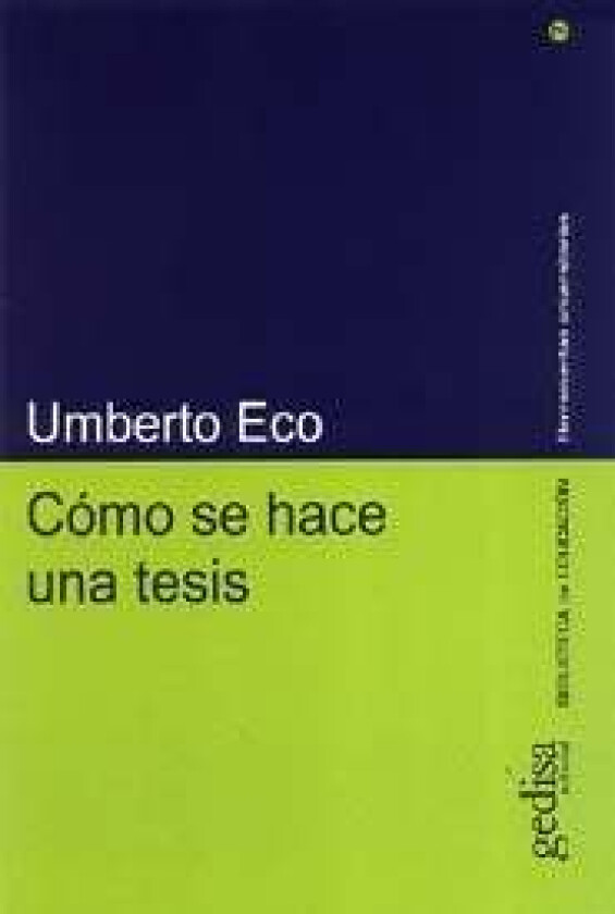 Cómo se hace una tesis av Umberto Eco