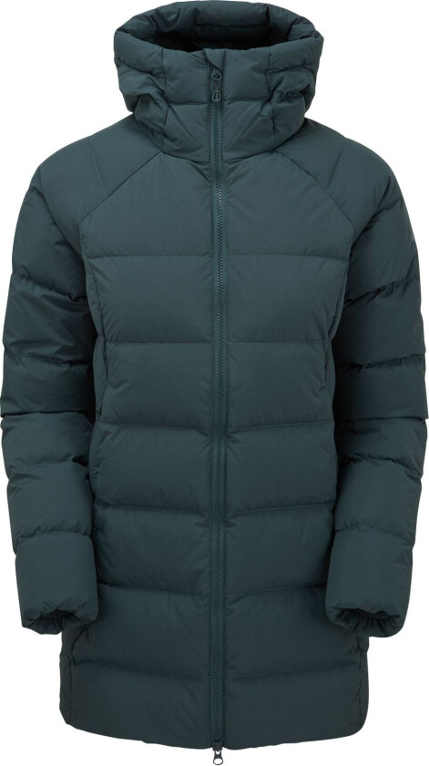 F Tundra Hoodie, dunjakke, dame, mørkegrønn