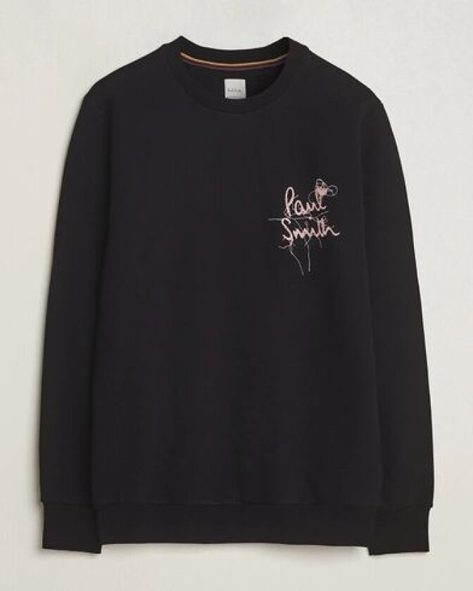 Logo Printed Crew Neck Sweatshirt Black