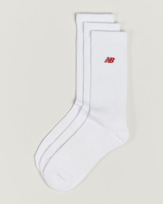 3-Pack Patch Logo Socks White