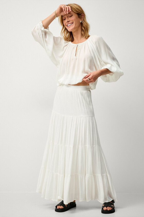 Maxi skjørt Skirt Willa - Hvit