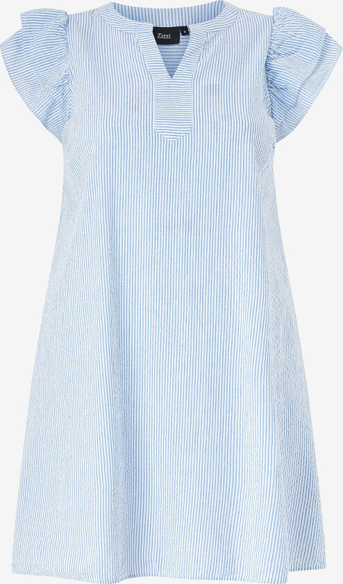 Kjole mLene S/S Knee Dress - Blå