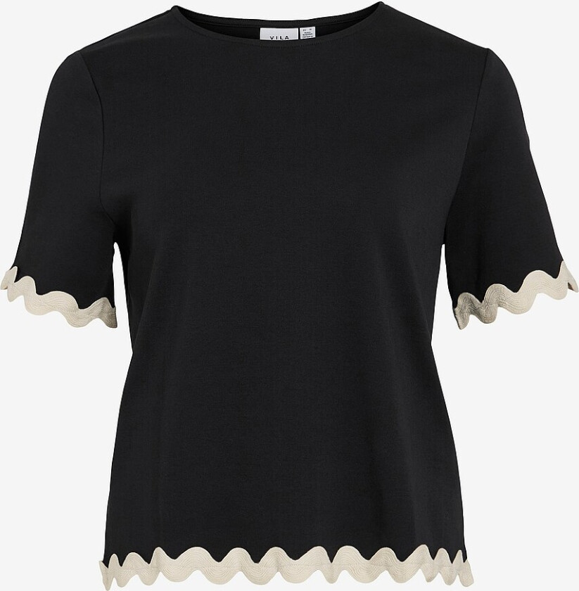 Topp viCalisa O-neck 2/4 - Svart