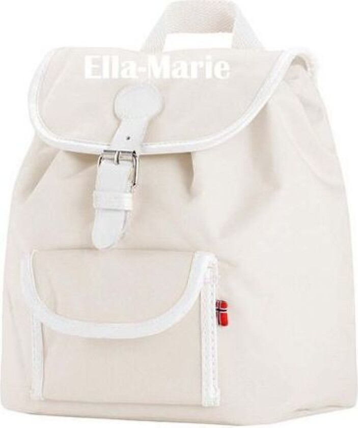 barnesekk 6 Liter med navn, beige